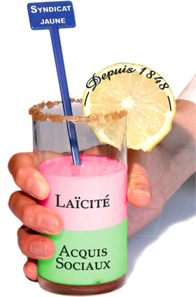 Docil'cocktail : Synicat Jaune, Laïcité, Acquis Sociaux, depuis 1848.